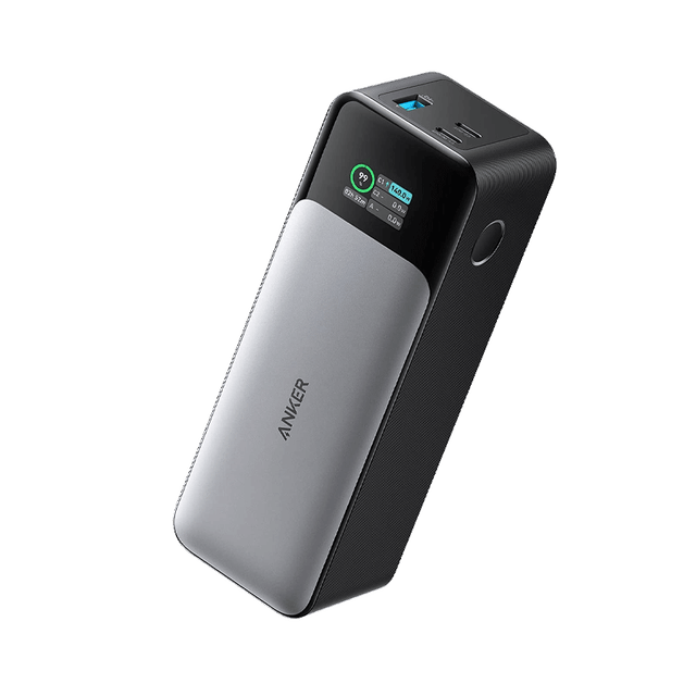 Pin sạc dự phòng 24.000 mAh Anker 737 GaNPrime PowerCore 24K A1289 - PD 140W - 01 cổng Type A + 02 cổng Type C - Màu đen
