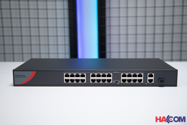 Switch POE SinicHome SN-5124P-E/24 POE/ 2 uplink1000M/1 uplink SFP/400W