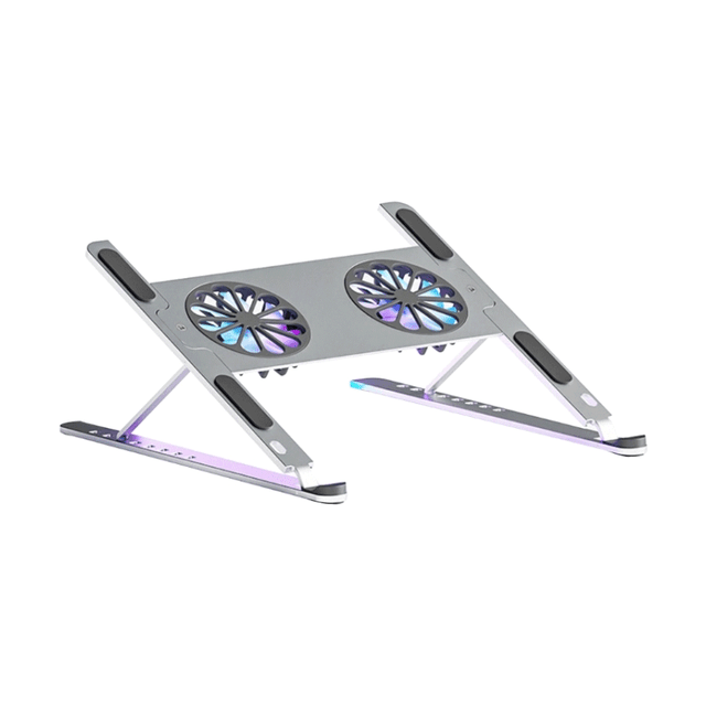 Giá Đỡ LAPTOP MACBOOK iPAD Kiêm Đế Tản Nhiệt Boneruy P11F 11-15.6 inch 2 Quạt LED 7cm