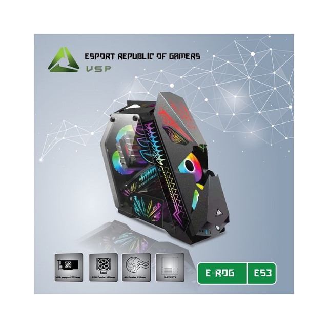 Vỏ Case  VSP E-ROG ES3 (Mid Tower / Màu Đen)