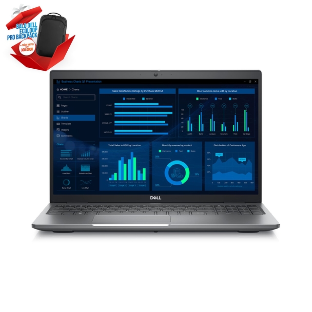 Laptop Dell Workstation Mobile Precision 3581 vPro Enterprise (71023331) (i7-13800H/16GB RAM/512GB SSD/RTX A500 4GB/15.6 inch FHD/Ubuntu/Xám) 