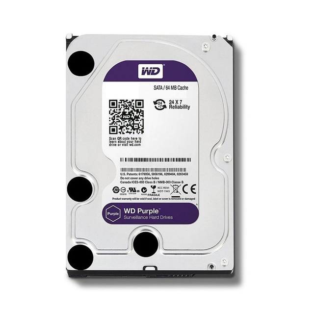 Ổ cứng HDD WD Purple 6TB 3.5 inch, 5400RPM, SATA, 256MB Cache (WD64PURZ)