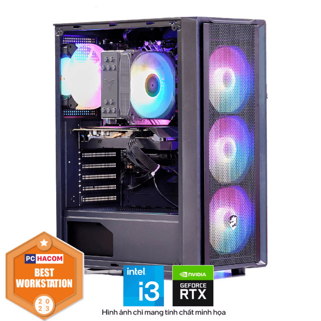 PC HACOM Designer D138 (i3-10105F/H510/8GB RAM/240GB SSD/RTX 3050/550W)