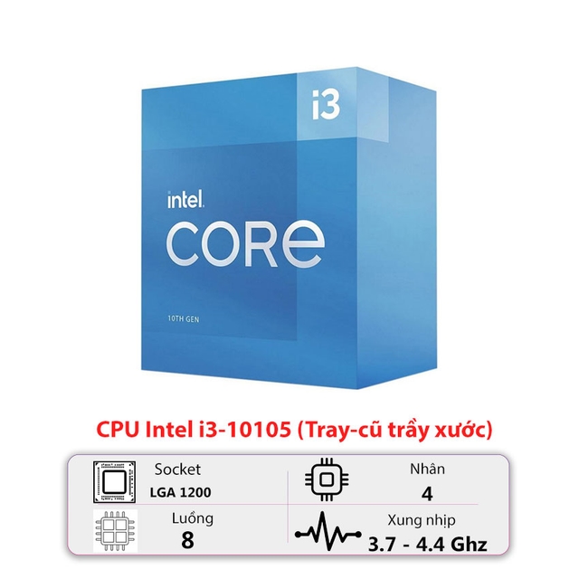 CPU Intel i3-10105 (Tray-cũ trầy xước)