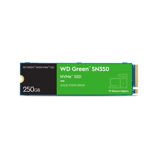 Ổ Cứng SSD WD SN350 Green 250GB – M.2 2280 PCIe Gen3 x4 (Đọc 2400MB/s - Ghi1500MB/s)-(WDS250G2G0C)