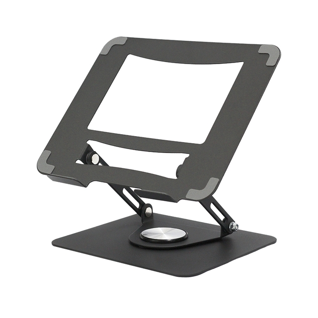 Giá đỡ Laptop/Macbook/Ipad/Tabblet E606 Đế Xoay 360 độ, Hợp Kim Thép Màu Xám