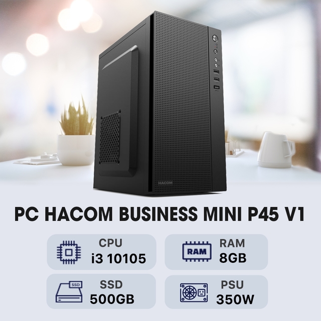PC HACOM BUSINESS MINI P45 V1 (i3 10105/H510/8GB RAM/500GB)