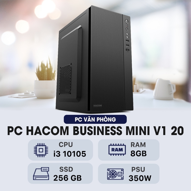 PC HACOM BUSINESS MINI V1 20 (Intel i3 10105/8GB RAM/256GB SSD)