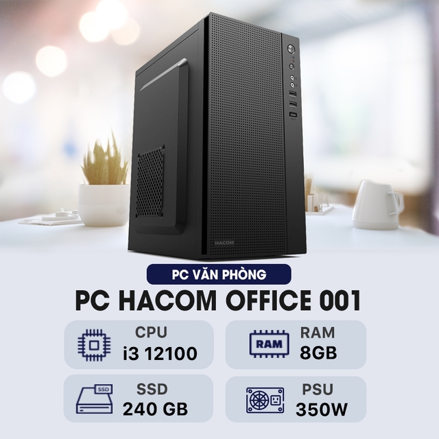 PC HACOM ECONOMY 004T ( Intel I3 12100 / 8GB RAM / 240GB SSD )