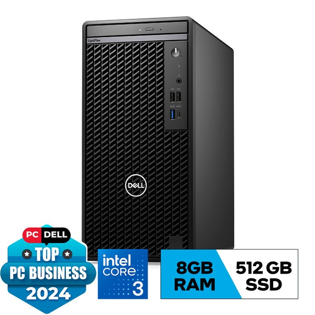 PC Dell Optiplex 7020 Tower (i3 14100 8GB RAM DDR5/512GB SSD/K+M/Win 11/Đen) (42OT702001)