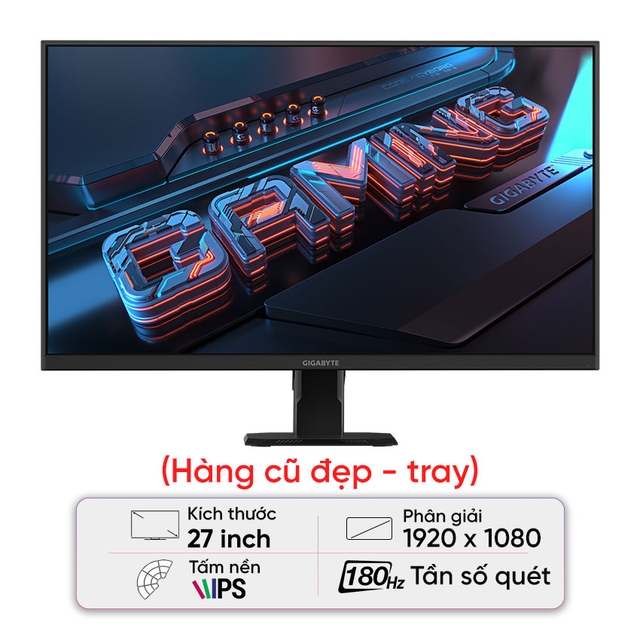 Màn hình gaming Gigabyte GS27FA (27 inch/FHD/IPS/180Hz/1ms) - Likenew (Không vỏ hộp)