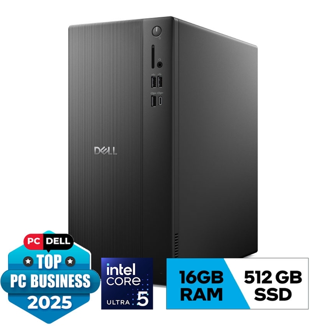 PC Dell Tower (Ultra 5-225 1*16GB RAM DDR5/512GB SSD/WL+BT/K+M/180W PSU/Win11) (DT-U5-16-512G)