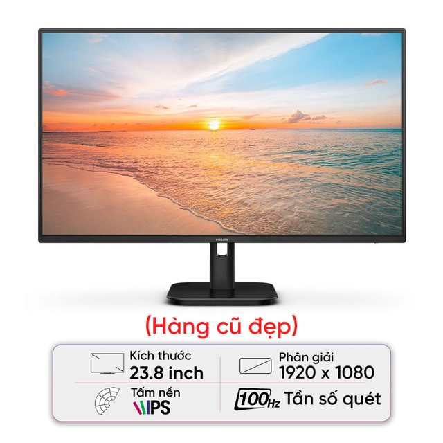 Màn hình Philips 24E1N1100D (23.8 inh/FHD/IPS/100Hz/1ms) - Likenew (Full box)