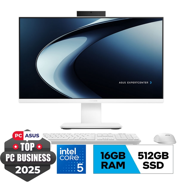 PC All in one Asus P440VAT-WPD007W (i5 13420H/16GD5/512G/23.8 FHD Cảm ứng/CAM/MIC/WiFi6/BT5/WL_KB/WL_M/W11H/2Y-OS/TRẮNG)