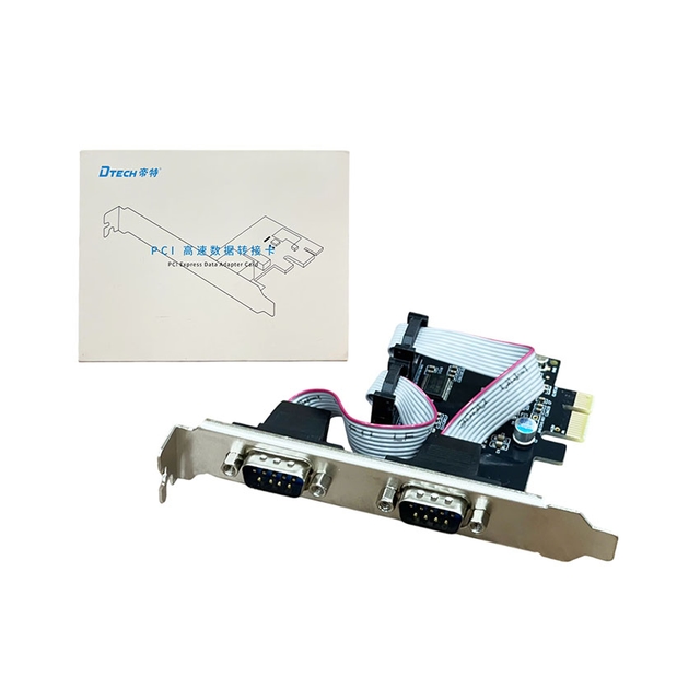 Card PCI-E to 2 Com RS232 DB9 Dtech PC0085