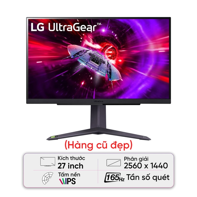 Màn hình Gaming LG UltraGear 27GR75Q-B (27 inch/QHD/IPS/165Hz/1ms) - Cũ đẹp
