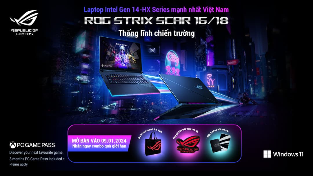 MUA ROG SCAR 16/18 2024 - NHẬN COMBO QUÀ GIỚI HẠN