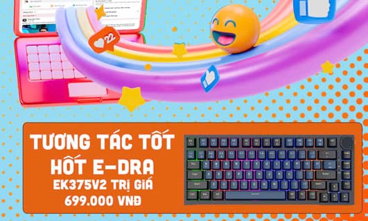 HACOM Give Away tặng bàn phím cơ Edra trị giá 699.000