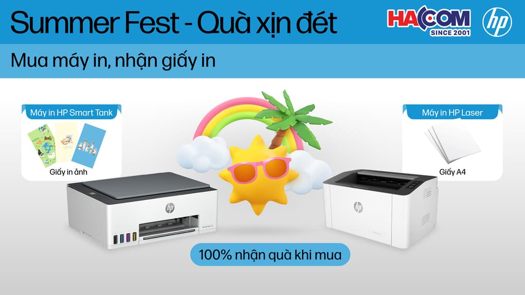 Ưu đãi Quà Tặng Thiết Thực khi mua máy in tại HACOM!