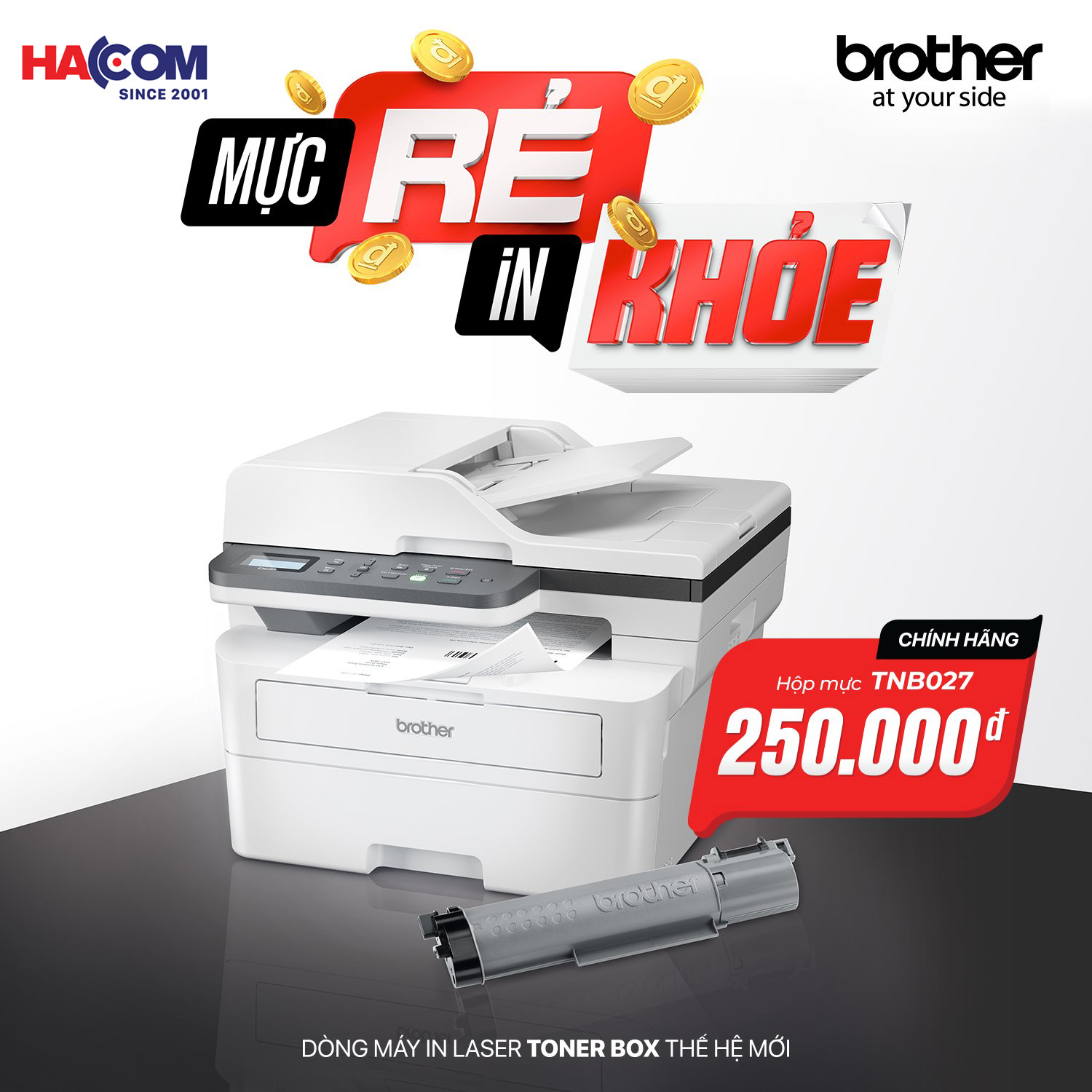 MÁY IN ĐA NĂNG BROTHER TONER BOX: THẾ HỆ MÁY IN CHO TƯƠNG LAI