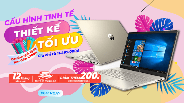 Laptop HP Pavilion - Cấu hình mạnh mẽ cùng thiết kế tinh giản