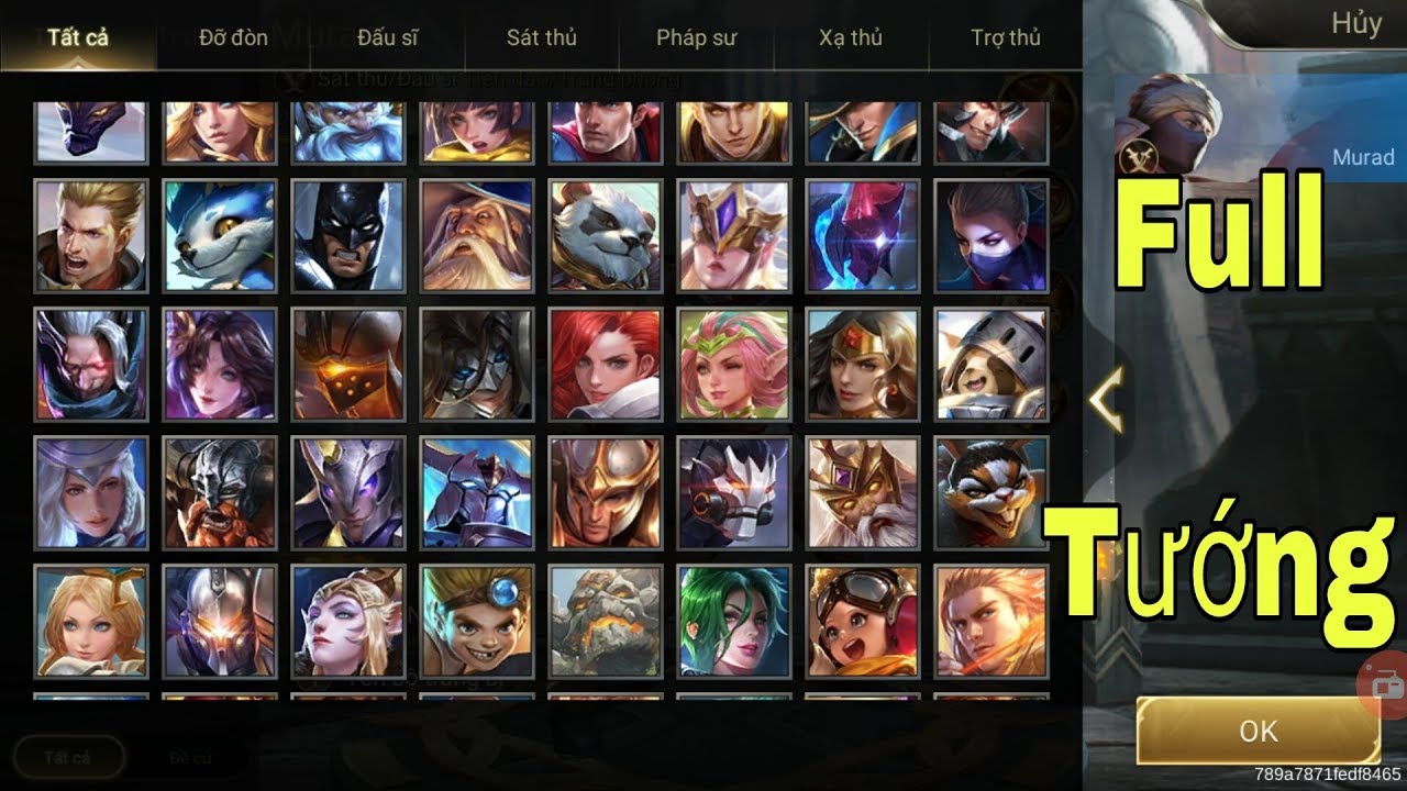 Tặng ACC Liên Quân miễn phí (Free) Full tướng 2025