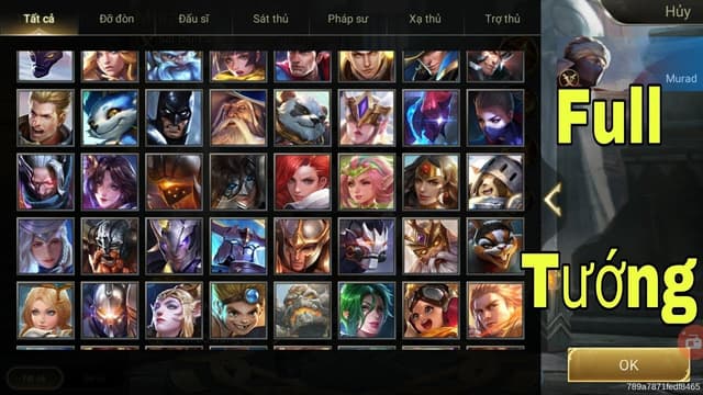 Tặng ACC Liên Quân miễn phí (Free) Full tướng 2025