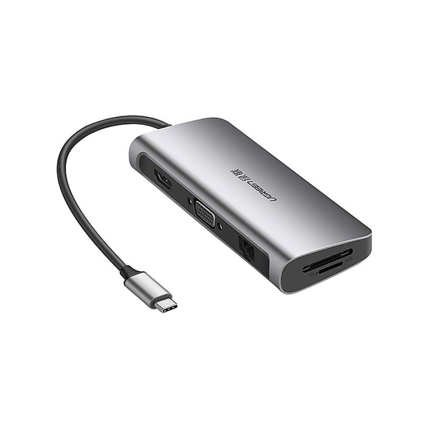 Cáp chuyển đổi từ TypeC sang HDMI + VGA + LAN + USB 3.0 Ugreen 40873