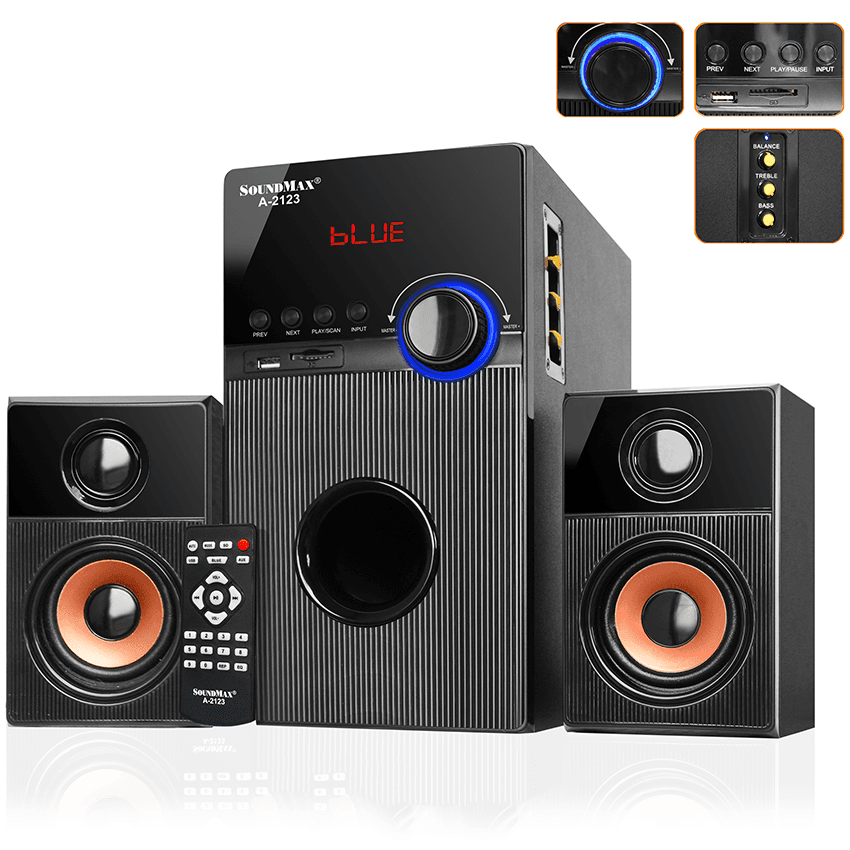 Loa Bluetooth SoundMax A2123, karaoke - 2.1