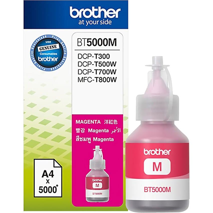 Mực in Brother BT5000M - Màu đỏ - Dùng cho máy in Brother DCP-T300, T700W, T800W.