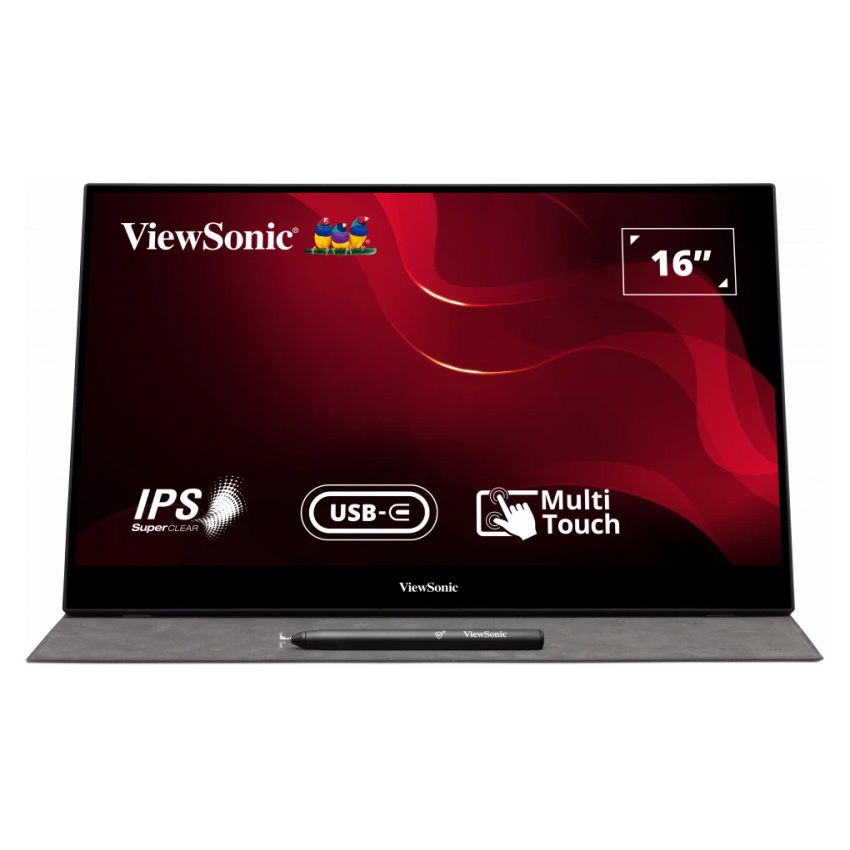 Màn hình di động Viewsonic TD1655 (15.6inch/FHD/IPS/6.5ms/60Hz/250nits/MiniHDMI+USBTypeC+Audio/15000hrs/Touch) 