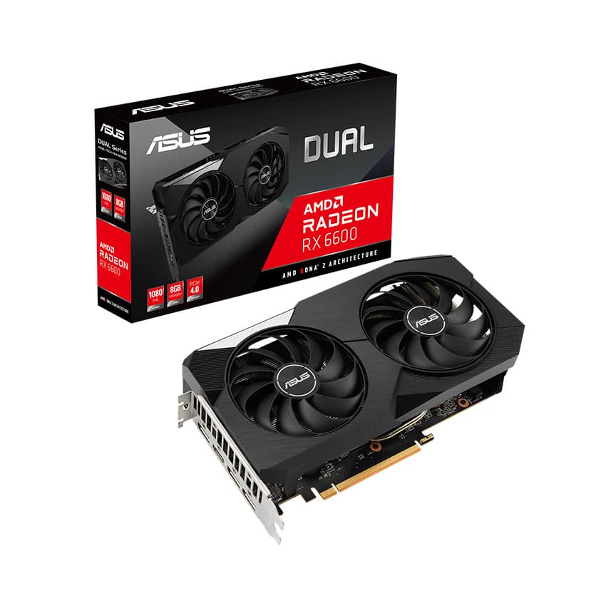 Card màn hình Asus DUAL Radeon RX 6600 8GB