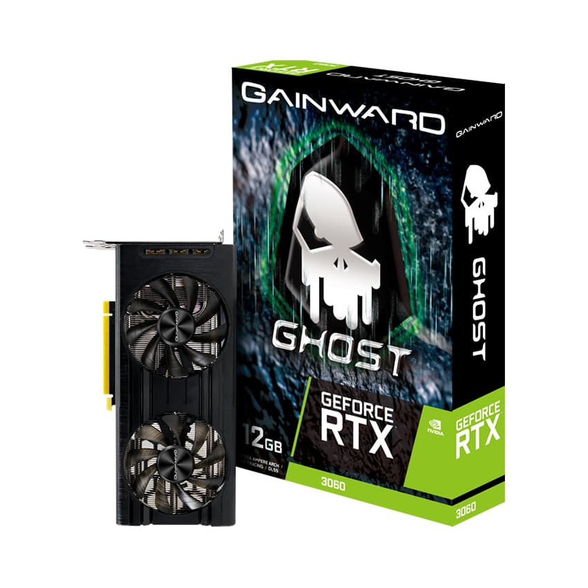 Card màn hình GAINWARD RTX 3060 GHOST 12GB (12GB GDDR6, 192-bit, HDMI+DP)