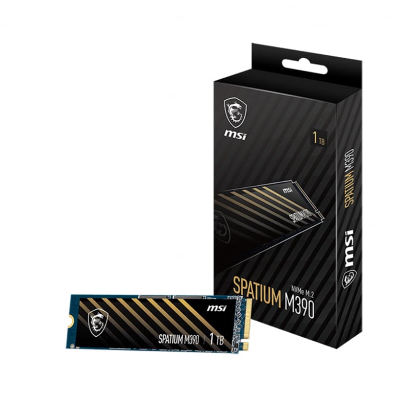 Ổ cứng SSD MSI SPATIUM M390 1TB NVMe M.2 2280 PCIe Gen 3.0x4 (Đọc 3300MB/s, Ghi 3000MB/s)