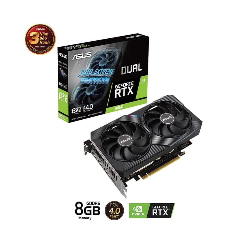 Card màn hình Asus DUAL RTX 3050-8G 