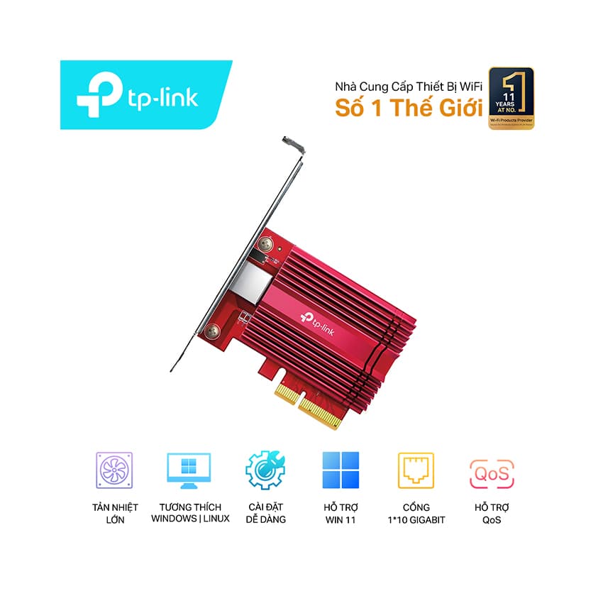 Card mạng Lan PCI Express TP-Link TX401 Tốc độ 10Gb