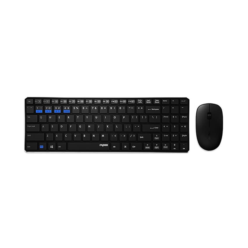 Bộ Bàn phím chuột không dây Rapoo 9300M đen (USB)