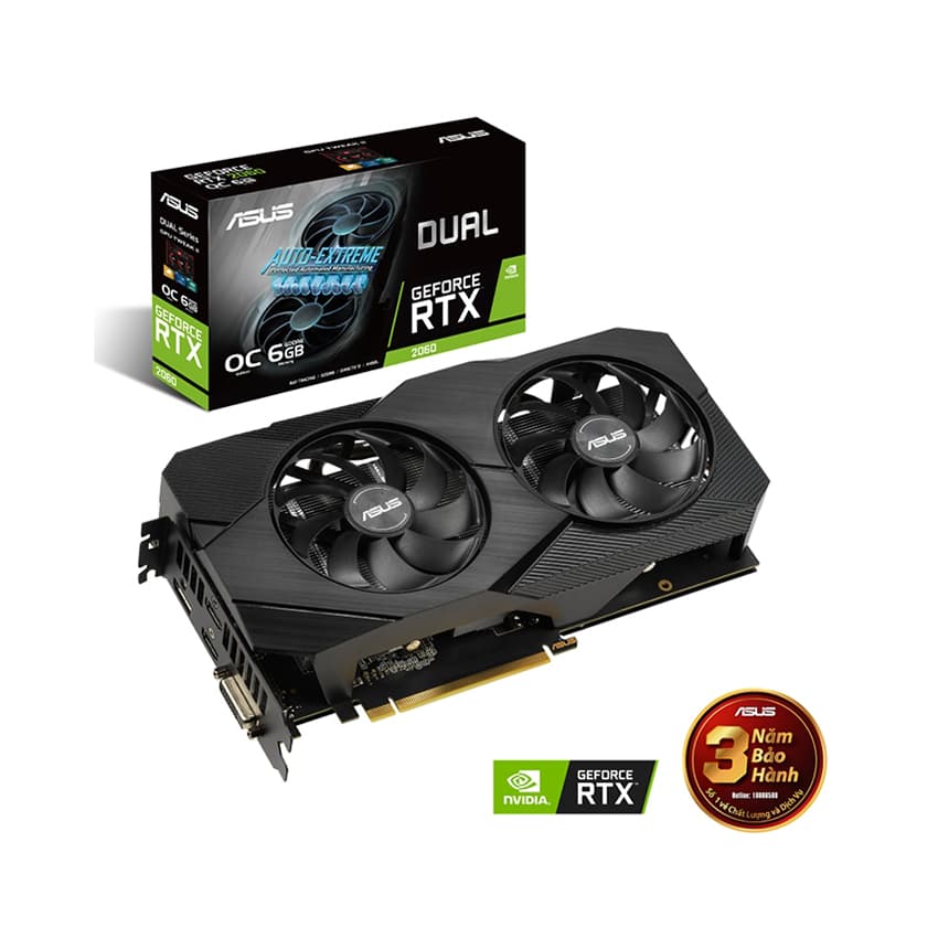 Card màn hình Asus DUAL RTX 2060-6G EVO