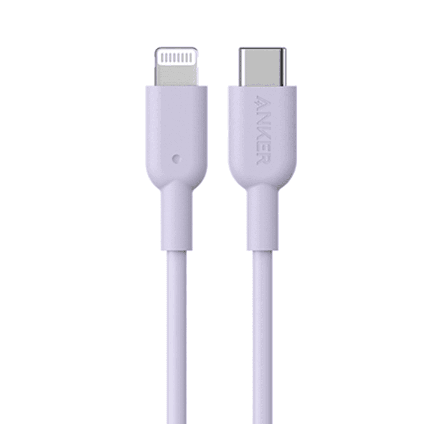 Cáp sạc điện thoại Anker A8632 PowerLine II (0.9m) - Màu tím - Type C to Lightning