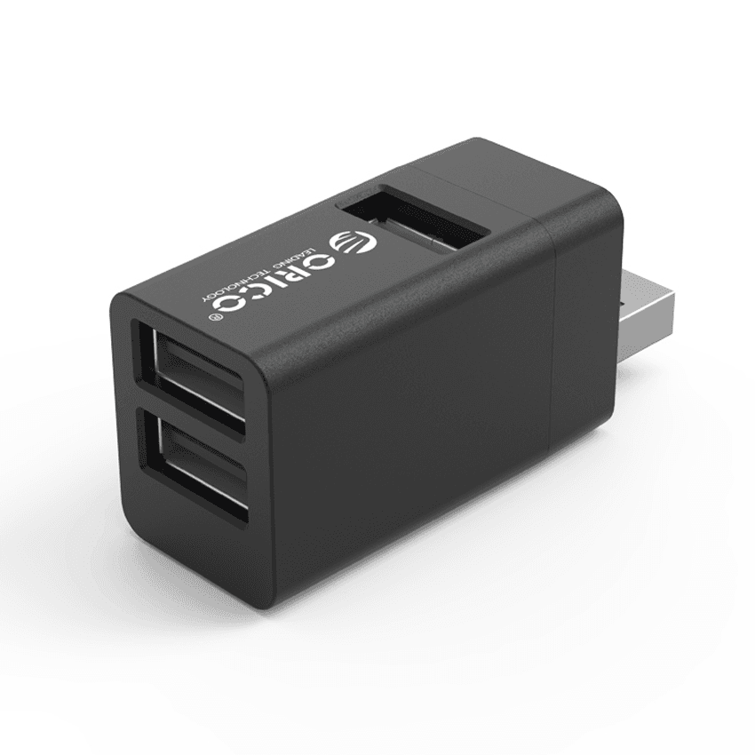 Bộ chia USB từ 1 ra 3 cổng USB ORICO MINI-U32L Đen/Xám (1 USB 3.0 và 2 USB 2.0)