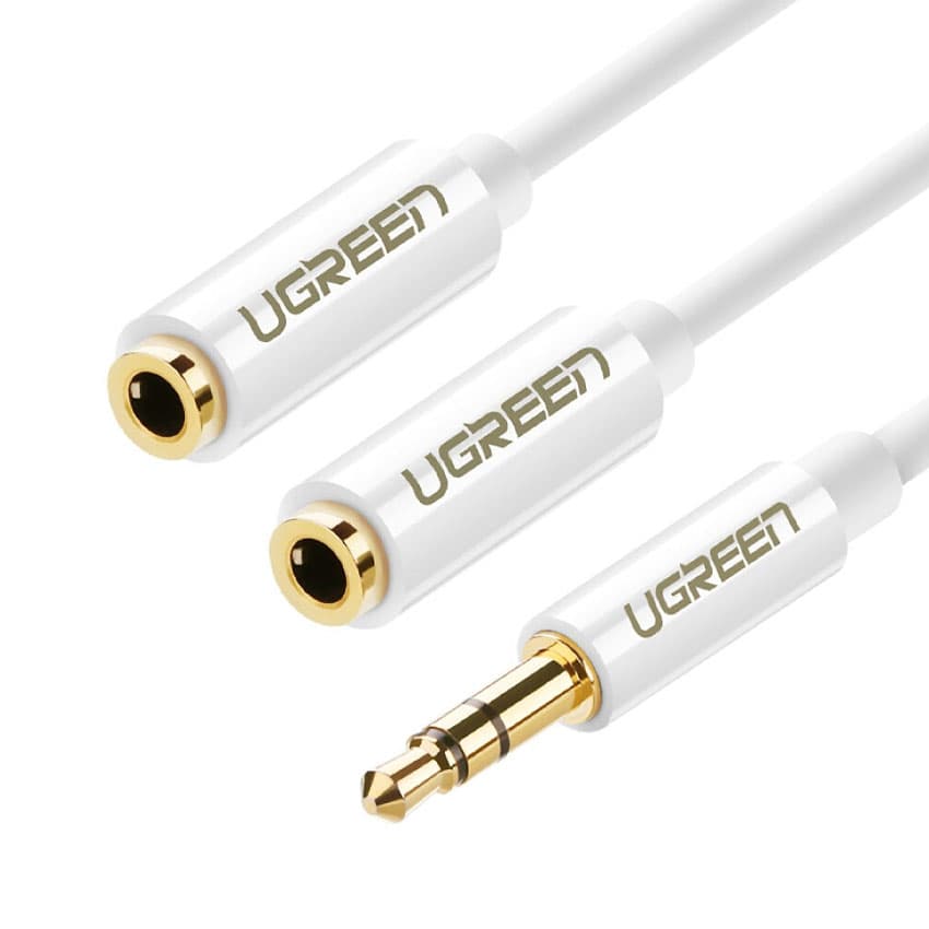 Giắc chuyển Audio từ 1 ra 2 cổng âm 3.5 Ugreen 10739