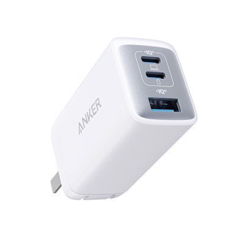 Củ sạc nhanh Anker PowerPort III Nano II A2667 - PD 65W - 01 cổng Type A + 02 cổng Type C - Màu trắng