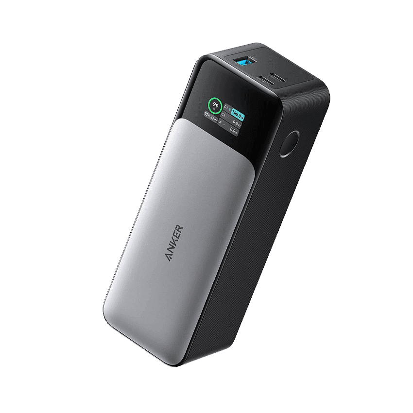 Pin sạc dự phòng 24.000 mAh Anker 737 GaNPrime PowerCore 24K A1289 - PD 140W - 01 cổng Type A + 02 cổng Type C - Màu đen