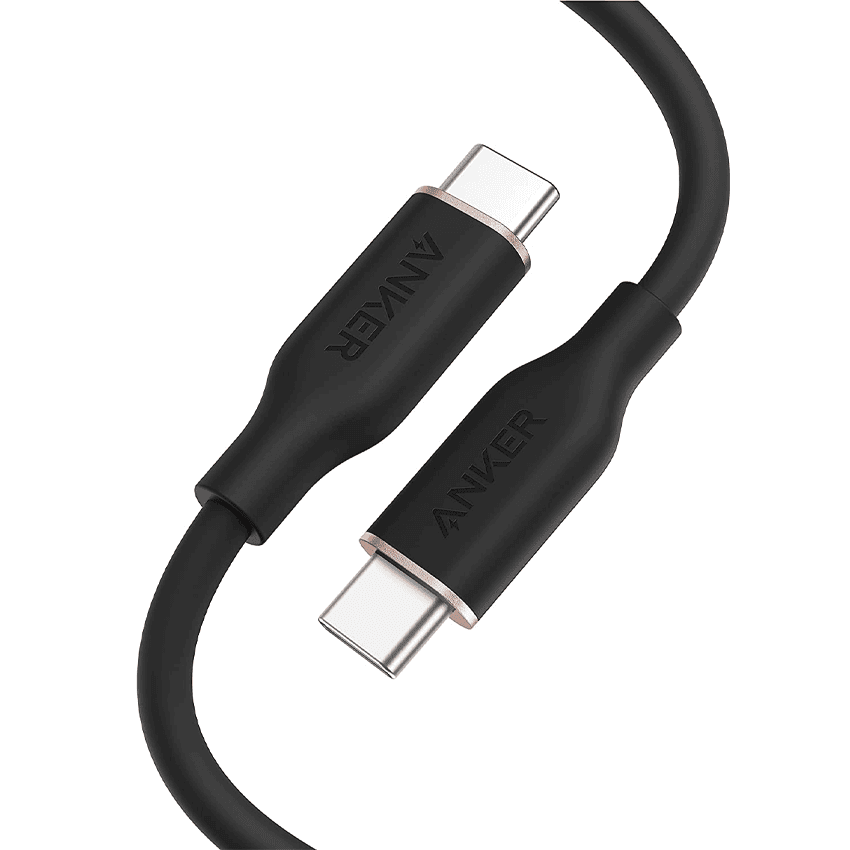 Cáp sạc điện thoại Anker A8553 PowerLine III (1.8m) - PD 100W - Màu đen - Type C to Type C