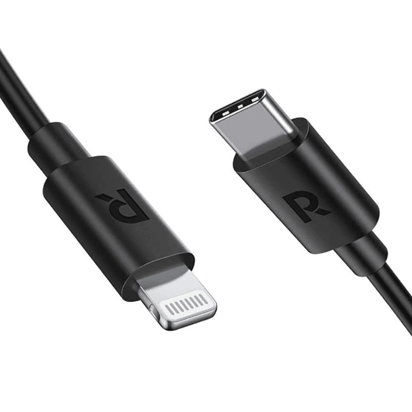 Cáp sạc điện thoại RavPower RP-CB062 dài 1m - Màu đen - Type C to Lightning