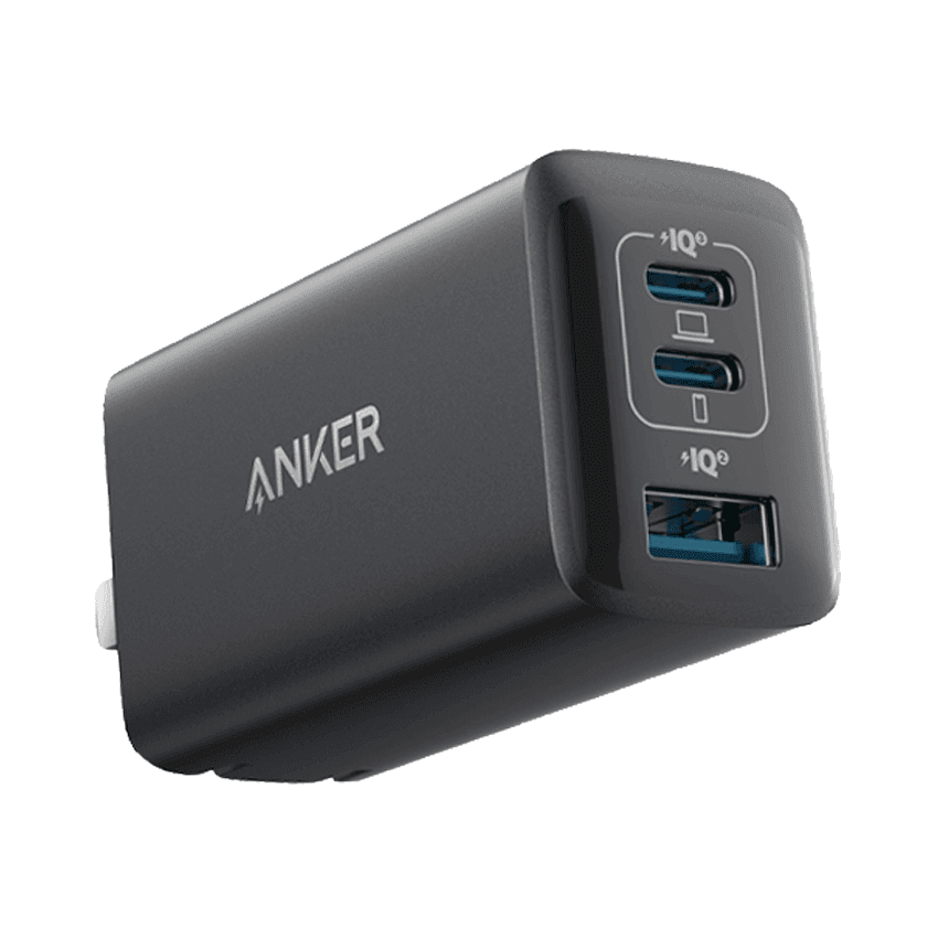 Củ sạc nhanh Anker 535 - A2332 - PD 65W - 01 cổng Type A + 02 cổng Type C - Màu đen