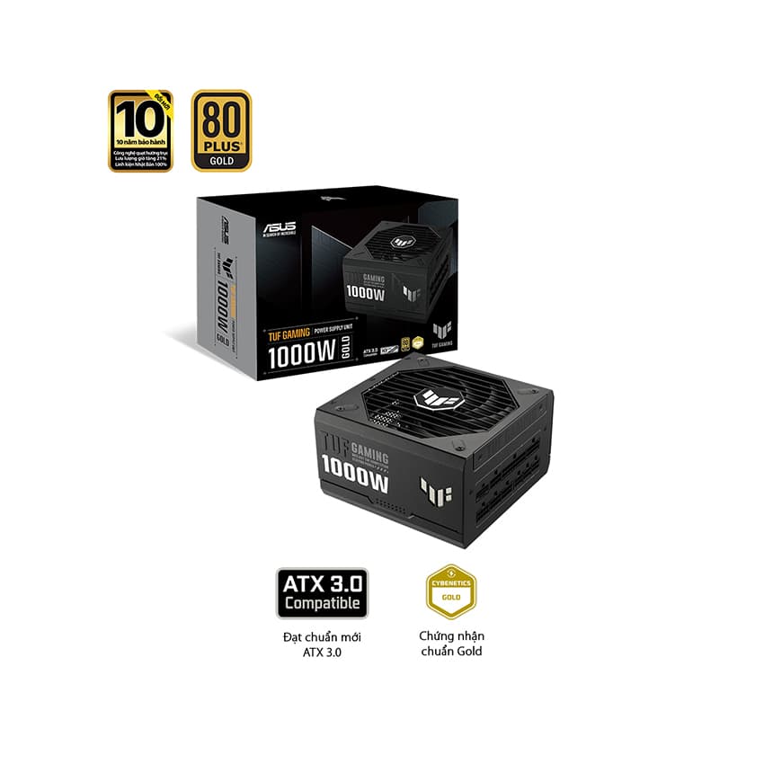 Nguồn Asus TUF Gaming 1000W Gold ATX3.1 ( Pci Gen 5.0 /80 Plus Gold/Màu Đen/Full Modular)