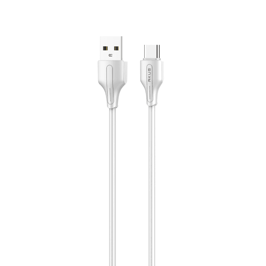 Cáp sạc điện thoại Akus D20 dài 1m - Màu trắng - USB  to Type C