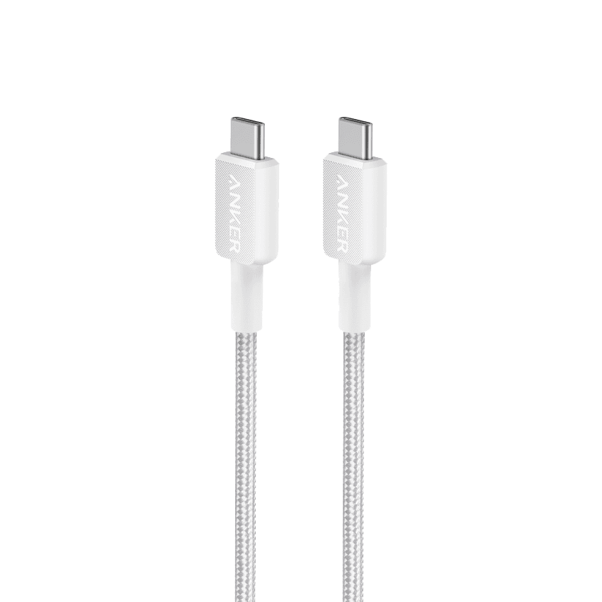 Cáp sạc đa năng Anker 322 A81F5 (0.9m) - Màu trắng - Type C to Type C