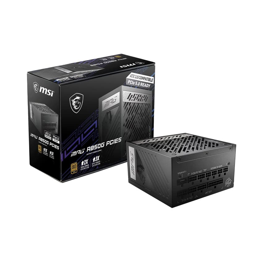 Nguồn Máy Tính MSI MPG A850G PCIE 5.0 (850W, 80 Plus Gold, ATX 3.0)